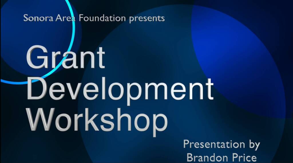 Grant Development workshop with Brandon Price