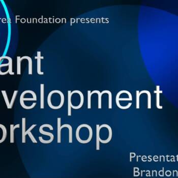 Grant Development workshop with Brandon Price